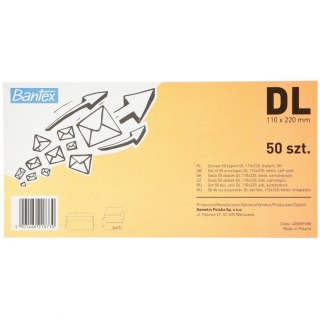 Koperta SK DL biała Bantex (400089388) 50 sztuk