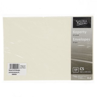 Koperta gładka kremowa C5 kremowa Galeria Papieru 10 sztuk