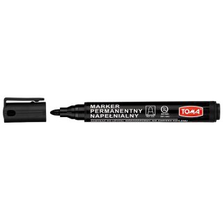 Marker permanentny wkład czarny 1,5mm okrągła końcówka Toma (TO-222 3 2)