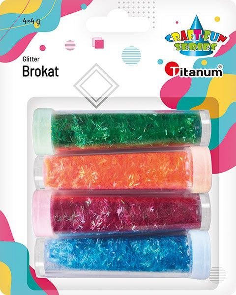 Brokat Titanum Craft-Fun Series kolor: mix 4 kolor. (MTJF-DSG4BMT)