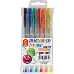 Długopis żelowy Fun&Joy brokatowy 6 kolorów (FJ-MR6)