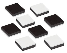 Magnes Titanum Craft-Fun Series kwadraty samoprzylepne - czarne 12,4mm x 12,4mm