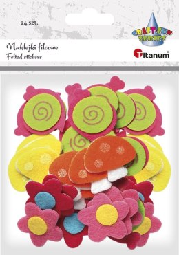 Naklejka (nalepka) Titanum Craft-Fun Series kwiatki, grzybki, ślimaki (DF008)