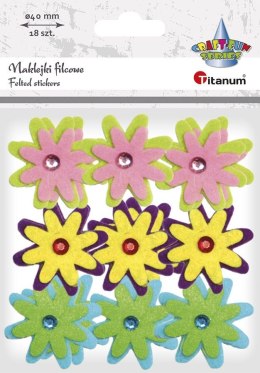 Naklejka (nalepka) Titanum Craft-Fun Series kwiatki z kryształkiem (DF009C)