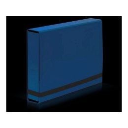 Teczka z szerokim grzbietem na gumkę VauPe CARIBIC BOX A4 kolor: niebieski (341/03)