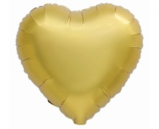 Balon foliowy Serce, matowe, antyczne złoto 18cal Godan (BS-HMAZ)