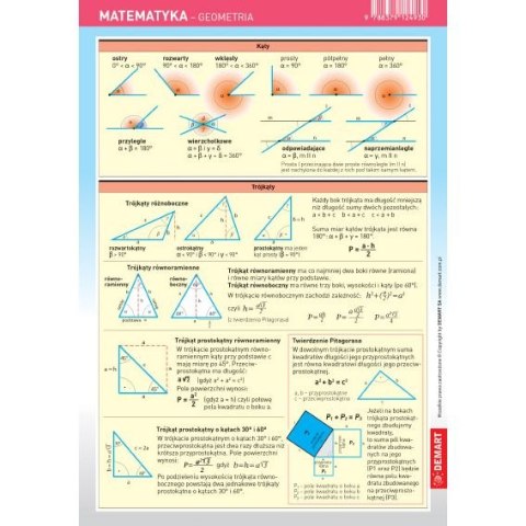 Książeczka edukacyjna Demart ściągawka Matematyka - Geometria