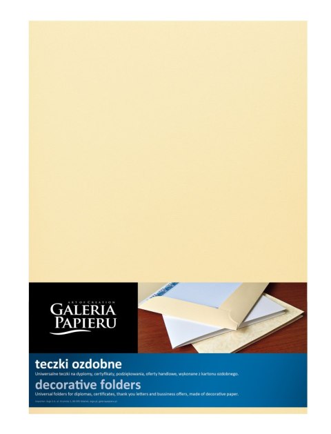 Teczka ofertowa excluso3 flap folder A4 kolor: kremowy 100 kieszeni Galeria Papieru (221602)