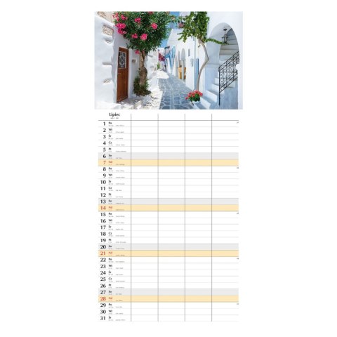 Kalendarz ścienny planer miesięczny 290x419mm 12-planszowe 2024 290mm x 419mm Michalczyk i Prokop (T-108S-3)