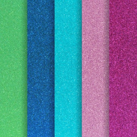 Papier ozdobny (wizytówkowy) brokatowy mix kolorów 05 A4 mix 210g Galeria Papieru (208201)