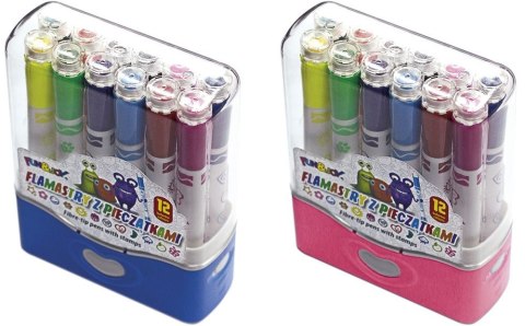 Flamaster okrągłe z pieczątkami 12 kol. Fun&Joy (FJGCP20501-12)