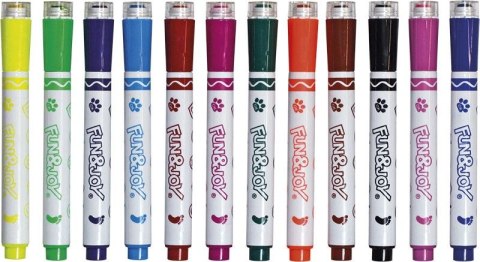 Flamaster okrągłe z pieczątkami 12 kol. Fun&Joy (FJGCP20501-12)