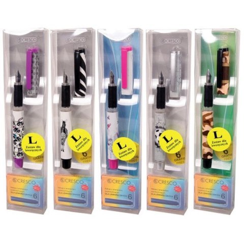 Pióro wieczne GO PEN + 6 naboi dla leworęcznych Cresco (202009)