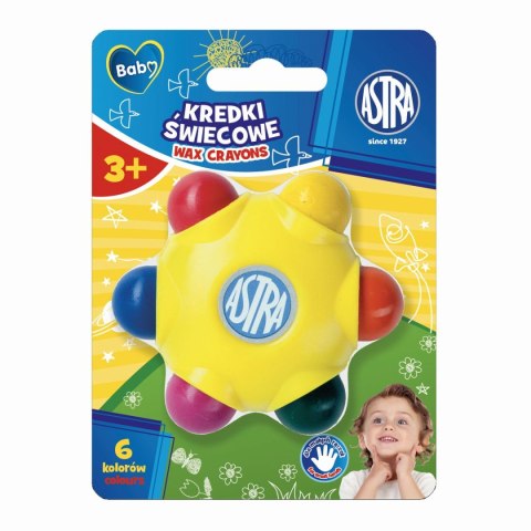 Kredki świecowe gwiazdki 6 kol. Astra (316023009)