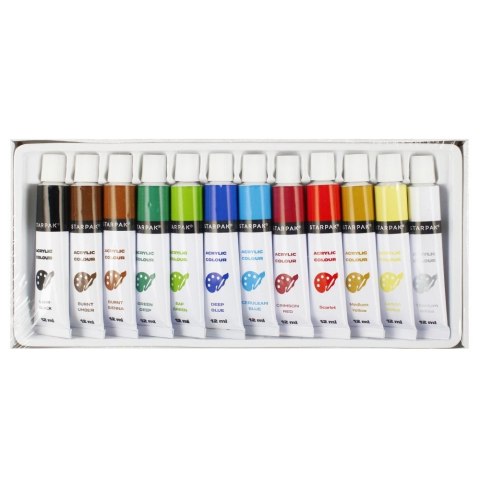 Farba akrylowa kolor: mix 12ml Starpak (520192)