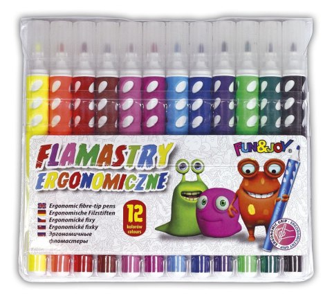 Flamaster okrągłe 12 kol. Fun&Joy (FJ-218A-12)