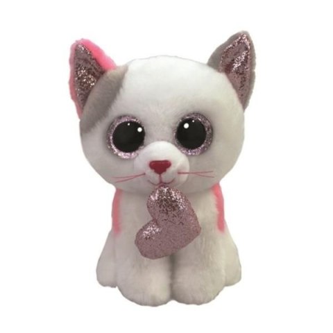 Pluszak Beanie Boos MILENA biały kot z sercem [mm:] 150 Ty (TY36567)