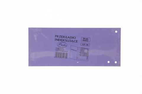 Przekładka czysta indeksująca 1/3 A4 fioletowy 160g 50k Protos