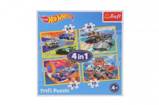 Puzzle Hot Wheels 4w1 Pojazdy 4w1 el. Trefl (34627)