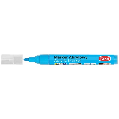 Marker specjalistyczny akrylowy-niebierski jasny wkład niebieski jasny 2,5mm okrągła końcówka Toma (TO-402)