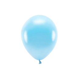 Balon gumowy Metalizowane Eco Balloons niebieski jasny 260mm Partydeco (ECO26M-001J)