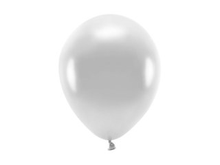 Balon gumowy Metalizowane Eco Balloons srebrny 260mm Partydeco (ECO26M-018)