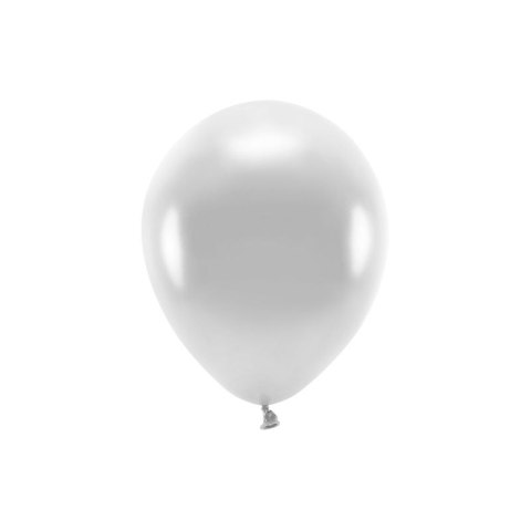 Balon gumowy Metalizowane Eco Balloons srebrny 260mm Partydeco (ECO26M-018)