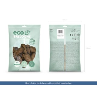 Balon gumowy Pastel Eco Balloons czekoladowy brąz 260mm Partydeco (ECO26P-032C)