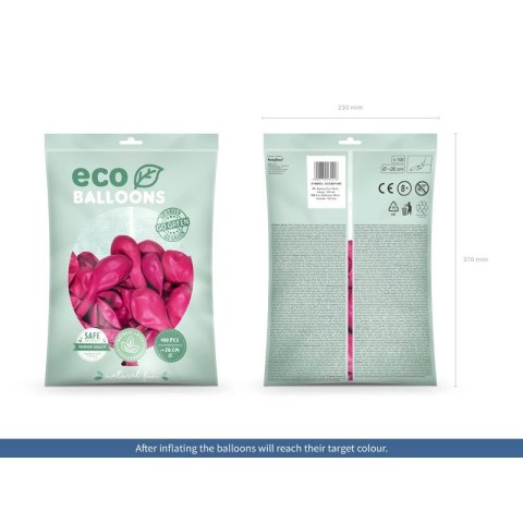Balon gumowy Pastel Eco Balloons fuksja 260mm Partydeco (ECO26P-080)