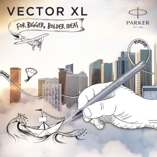 Ekskluzywne pióro tłoczkowe VECTOR XL silver M Parker (2159745)
