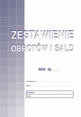 Druk offsetowy O pap. Zestawienie obrotów i sald A4 8k. Michalczyk i Prokop (425-1)