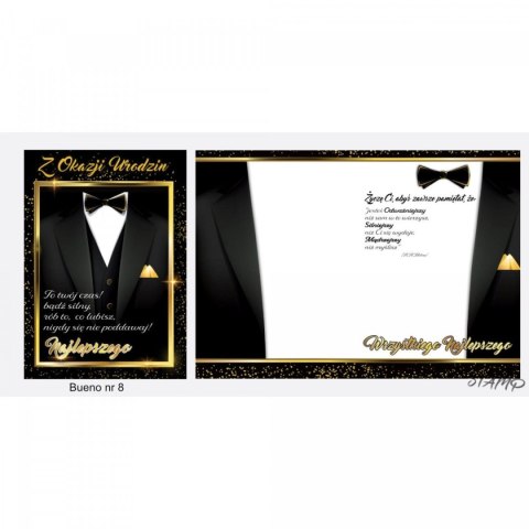 Kartka składana Bueno Urodzinowy dla chłopaka B6 Ev-corp (STKB-08)