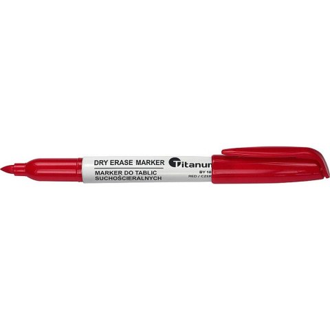 Marker suchościeralny wkład czerwony 2,0mm okrągła końcówka Titanum (BY1002)