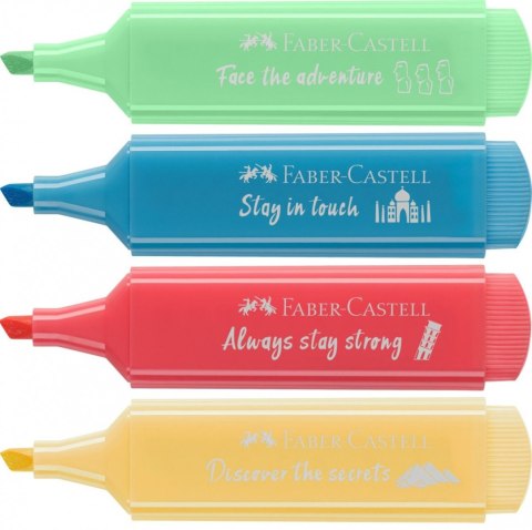 Zakreślacz Pastelowy 4 kol. wkład mix 1,0-5,0mm Faber Castell (254625 FC)