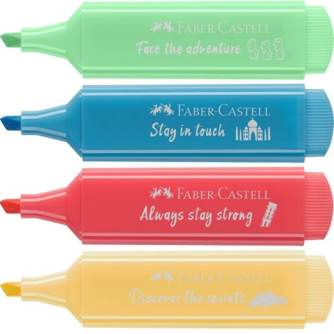 Zakreślacz Pastelowy 4 kol. wkład mix 1,0-5,0mm Faber Castell (254625 FC)