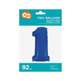 Balon foliowy Godan balon foliowy niebieski cyfra 1 35cal (FG-C85n1)