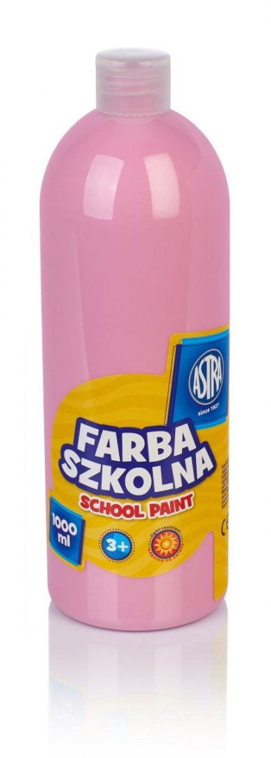 Farby plakatowe szkolne kolor: różowy jasny 1000ml 1 kolor. Astra