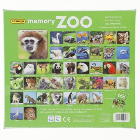 Gra pamięciowa MEMORY ZOO memory Adamigo