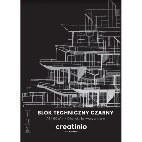 Blok techniczny Top 2000 Creatinio A4 czarny 160g 10k (400176681)