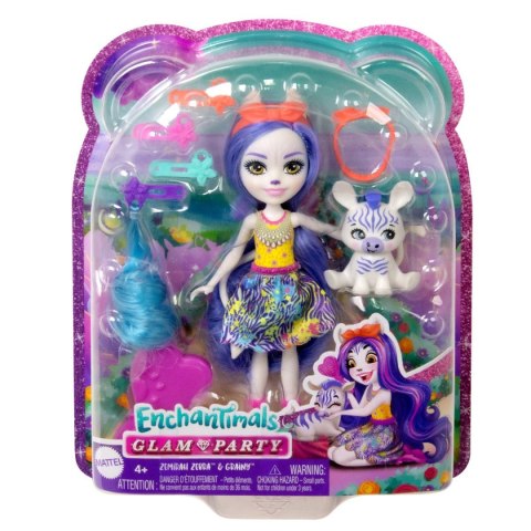 Lalka Enchantimals Zebra Lalka Deluxe [mm:] 150 Mattel (HNV28)