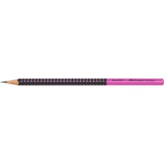 Ołówek Grip 2001 Two Tone czarny/różowy HB Faber Castell (517011FC)