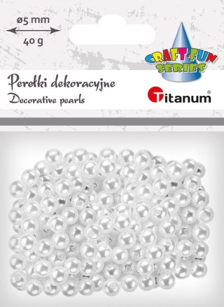 Perełki Craft-Fun Series 5mm białe Titanum (X107)