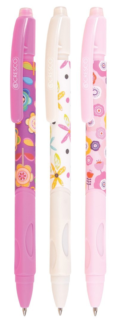 Długopis wymazywalny RESET CLIC DESIGNE żelowy wymazywalny wkład niebieski 0,7mm Cresco (450007)