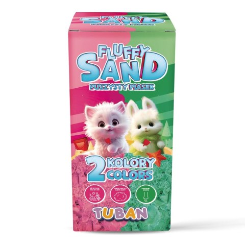 Piasek kinetyczny Fluffy Sand Puszysty Piasek Różowy I Zielony Tuban (3789)