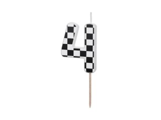 Świeczka urodzinowa Cyferka 4, 5.5 cm, mix Partydeco (SCU7-4)