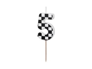 Świeczka urodzinowa Cyferka 5, 5.5 cm, mix Partydeco (SCU7-5)