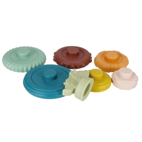 Układanka piramidka edukacyjna pastelowa Bam Bam (482393)