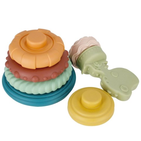 Układanka piramidka edukacyjna pastelowa Bam Bam (482393)