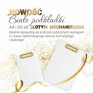 Deska z klipem (podkład do pisania) A5 biała Biurfol (KHG-00-10)