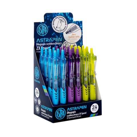 Długopis ZX Speed automatyczny wkład niebieski Astra (201122001)